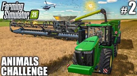 FIRST BIG CANOLA HARVEST | ANIMALS Challenge - Episode 2 | Farming Simulator 25