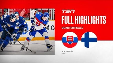 2025 World Junior Championship Quarterfinal Highlights: Finland vs. Slovakia