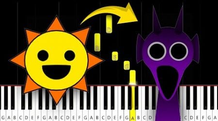 All Phase 1 plus Horror Phase Incredibox Sprunki Sounds - Piano Tutorial