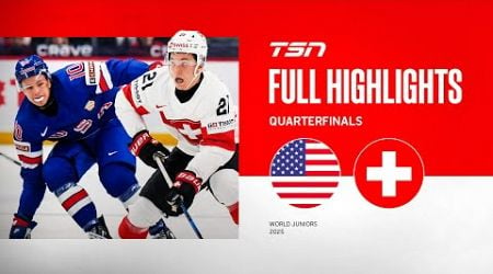 2025 World Junior Championship Quarterfinal Highlights: United States vs. Switzerland