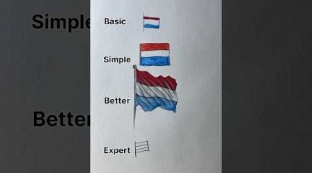 Draw luxembourg ! Flag #art #drawing #painting #satisfying #dessin #tutorial #howtodraw #easydraw