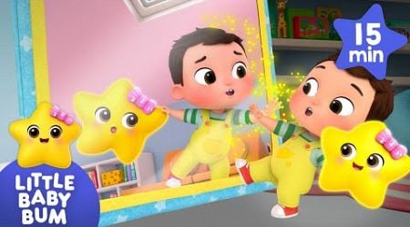 Baby Max Finds Himself In The Mirror! - Fun Mirror Song| 15 mins of Learning Songs | Little Baby Bum