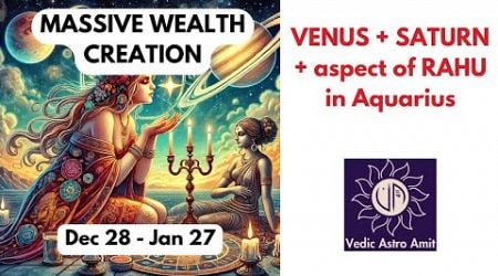 Massive WEALTH (Venus and Saturn in Aquarius plus Aspect of Rahu)