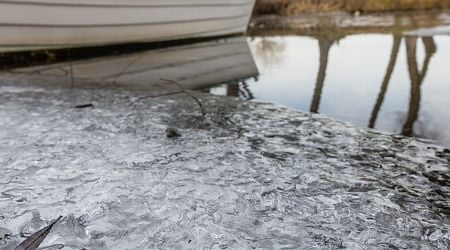 First Continuous Layers of Ice Form on Lake Balaton