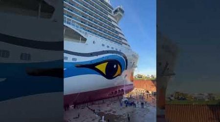 Beautiful Aida Nova Cruise Ship At Rotterdam Netherlands Ship Yard Port #shortsviral #shorts #wow