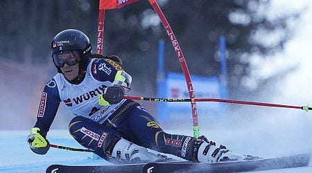 Olympic champ Sara Hector wins World Cup giant slalom as former leader Federica Brignone falls