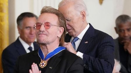 Beautiful day for Bono as Biden gives him US Medal of Freedom