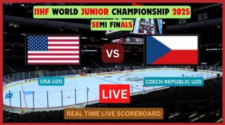 USA Vs Czech Republic LIVE Score UPDATE 2025 World Junior Ice Hockey Championship Semi Finals U20