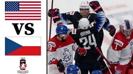 USA vs Czech Republic Semifinals Highlights | 2025 IIHF World Junior Championship