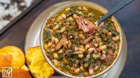 New Years Black Eyed Peas with Collard Greens