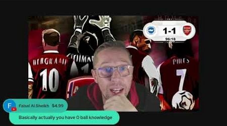 BRIGHTON VS ARSENAL LIVE PREMIER LEAGUE WATCHALONG