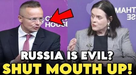 The Hungarian Foreign Minister DESTROYED a dumb journalist live and sided with RUSSIA