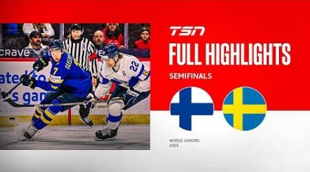 2025 World Junior Championship Semifinal Highlights: Finland vs. Sweden