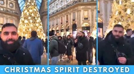 Shocking Moment: Christmas Tree Celebration Disrupted in Italy !