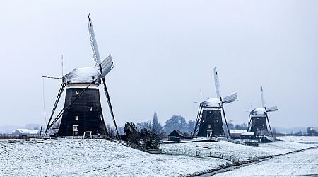 Snow blankets the Netherlands, until the rain takes over