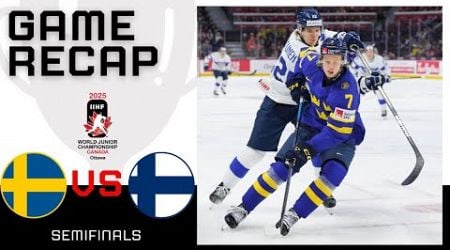 SWEDEN vs FINLAND SEMIFINALS HIGHLIGHTS | 2025 IIHF World Junior Champ