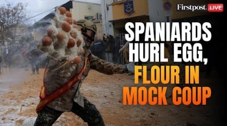 Spain&#39;s Egg Fight LIVE: Spaniards Mark Els Enfarinats Festival by Hurling Eggs, Flour in Ibi