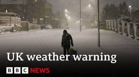 Heavy snow causes travel disruption across UK as weather warnings remain in place | BBC News