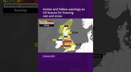 Amber and Yellow warnings as UK braces for freezing rain and snow