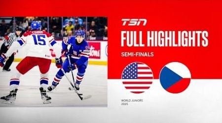 2025 World Junior Championship Semifinal Highlights: Czechia vs. United States