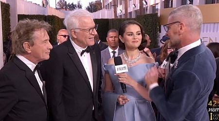 Selena Gomez Channels an Old Hollywood Cinderella in a Blue Prada Gown at the 2025 Golden Globes