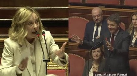 LO SCONTRO TRA GIORGIA MELONI E MATTEO RENZI SULL&#39;AMICIZIA CON JAVIER MILEI (19/12/24)