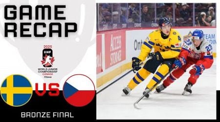 SWEDEN vs CZECHIA BRONZE FINAL HIGHLIGHTS | 2025 IIHF World Junior Championship