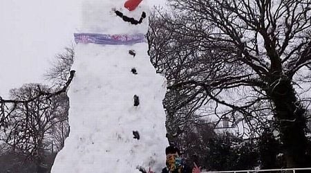 Limerick friends build 'tallest snowman in Ireland' during snow storm and name him Big Bill