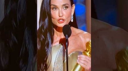 Demi Moore gives inspirational acceptance speech at Golden Globes #demimoore