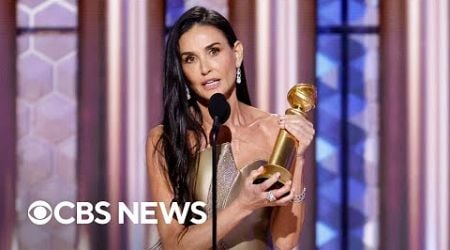 Demi Moore wins first major acting award for &quot;The Substance&quot; at Golden Globes