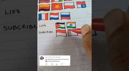 Menggambar Bendera Latvia || Drawing of Latvian Flag