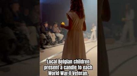 Local Belgian children present a candle to each World War II Veteran. #heroes #thankyou #ww2history