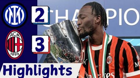 Gol di Tammy Abraham 90+3 | Inter Vs Milan 2-3 | Gli Highlights | FINALE Supercoppa Italiana 2025