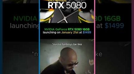 NVIDIA RTX 5080 launches January 21st at $1499