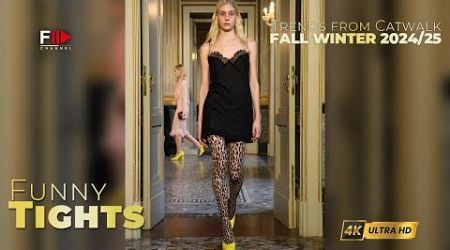 TRENDS from CATWALK I FALL WINTER 2024/25 I FUNKY TIGHTS - Fashion Channel Chronicle