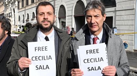 Italian journalists stage sit-in for Cecilia Sala