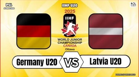 Germany vs Latvia U20 | IIHF World Junior Ice Hockey Championships 2025 Live Score Updates today