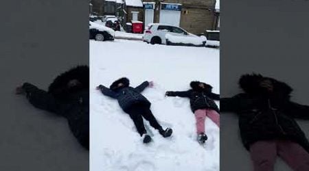 Today My daughters enjoying snowfall in United Kingdom