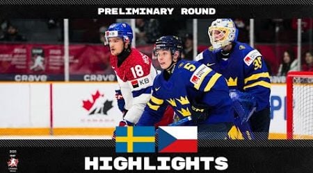 Highlights: Sweden vs Czechia | 2025 #WorldJuniors