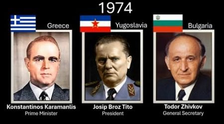 The leaders of Greece , Serbia &amp; Bulgaria , every year (1815-2025)