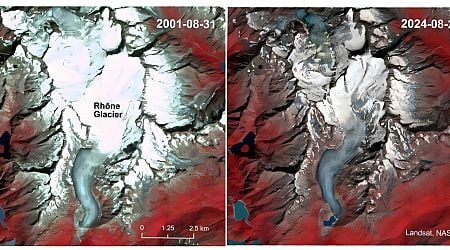 Satellite images show melting glaciers are shifting national borders in EU