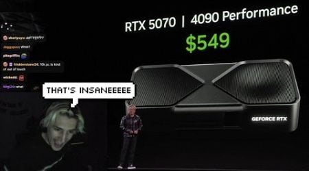 xQc Shocked by Nvidia&#39;s RTX 5070 Price