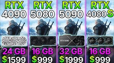 RTX 5080 vs RTX 5090 vs RTX 4090 vs RTX 4080 Super - Test in 10 Games | 4K