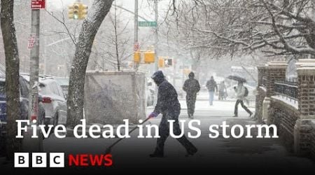 Five dead as huge winter storm grips US | BBC News