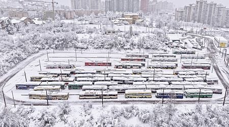 Balkans snowstorm leaves tens of thousands of homes without power, causes traffic chaos