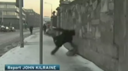 15th anniversary of iconic moment man slips on ice as Ireland grapples with big freeze