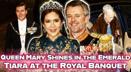 Queen Mary of Denmark Shines in the Emerald Tiara at the New Year&#39;s Reception with King Frederik