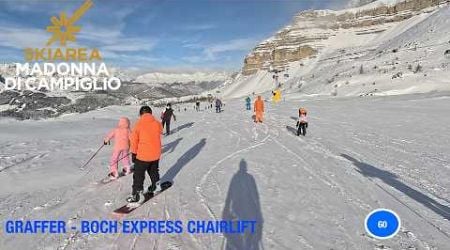 MADONNA DI CAMPIGLIO | 4K | SKIER POV | SLOPES 60 GRAFFER TO LIFT BOCH EXPRESS