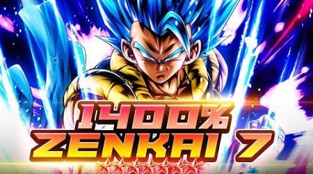 Z7, 1400%, 14* LF GOGETA BLUE&#39;S LONG AWAITED ZENKAI! HIGH DMG GLASS CANNON! | Dragon Ball Legends