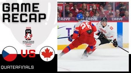 CANADA vs CZECHIA QUATERFINALS HIGHLIGHTS | 2025 IIHF World Junior Championship